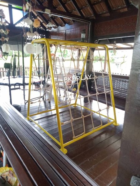 เครื่องเล่นสนาม กลางแจ้ง เหล็ก ชุดปีนป่ายเชือก บาร์เชือก Outdoor Playground, ราคาโรงงาน สินค้าสั่งผลิต 10-20 วัน