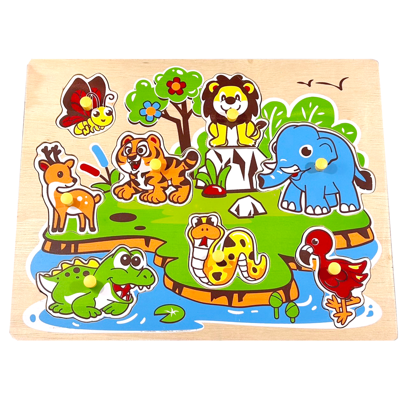 ภาพตัดต่อสัตว์ป่า(8 ชิ้น) , ของเล่นไม้, ของเล่นเสริมพัฒนาการ, ของเล่นเด็กอนุบาล, สื่อการสอนเด็กอนุบาล