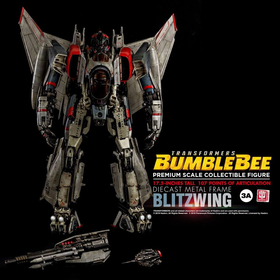 [สั่งจอง]Hasbro x 3 a: 17.5 " blitzwing transformers bumblebee ระดับพรีเมี่ยมสเกลสำหรับหุ่นสะสม