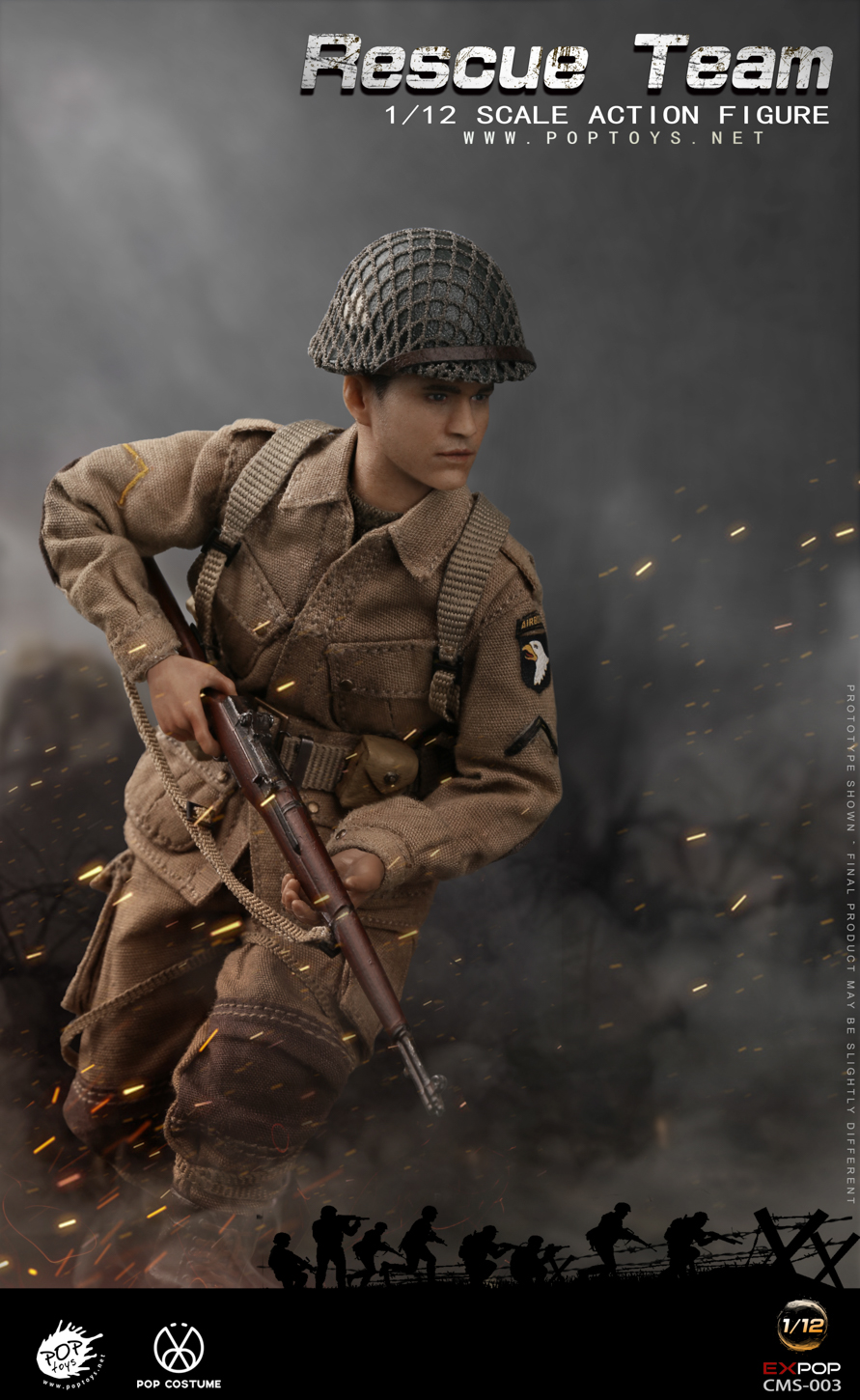 [สั่งจอง] POPTOYS 1/12 CMS003 WWII US Rescue Squad Paratrooper
