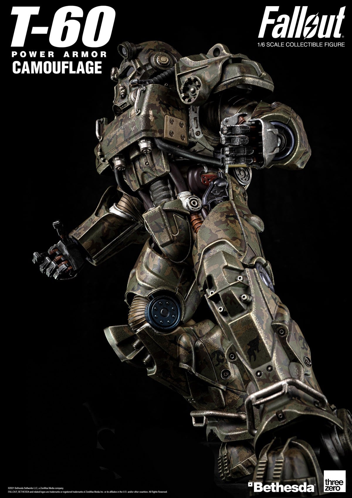 [สั่งจอง]ThreeZero 3Z0178 1/6 : Fallout - T‐60 Camouflage Power Armor