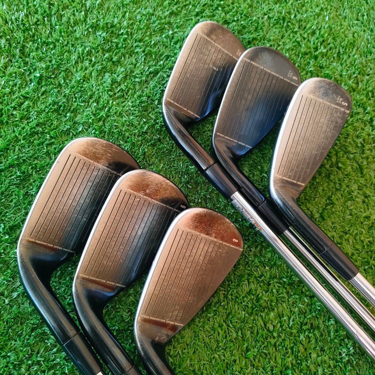 ชุดเหล็ก CLEVELAND CG BLACK HIGH C.O.R. MAX เหล็ก 5 กึ่งไฮบริด มีเหล็ก 5-9 เเละ PW เหล็กเด้งทุกไม้!!! ก้าน N.S.PRO 1040GH FLEX R ไม้กอล์ฟมือสอง ของแท้ BY NakaraLuxurious