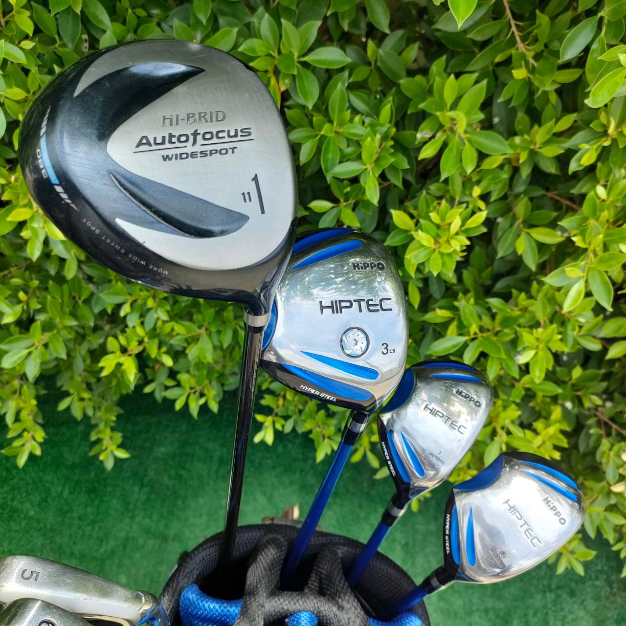 ไม้กอล์ฟครบชุด พร้อมออกรอบ HIPPO HIPTEC HYPER STEEL ทั้งชุดประกอบด้วย Driver ตีง่าย + ไกล HI-BRD AUTOFOCUS, FW3 HIPTEC ,UT3 - 4 ,ชุดเหล็ก HIPTEC 5 - 9 เเละ PW , PUTTER HIPPO ไม้กอล์ฟมือสอง ของแท้ BY NakaraLuxurious
