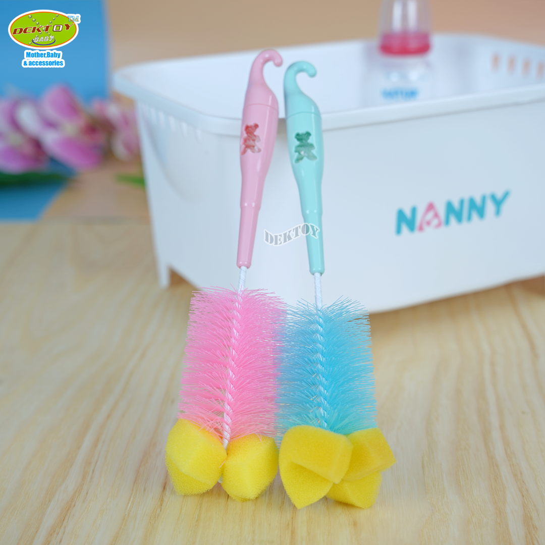 Gracekids เกรซคิดส์ เฮเธอร์ แปรงล้างขวดนมไนล่อนหัวฟองน้ำ