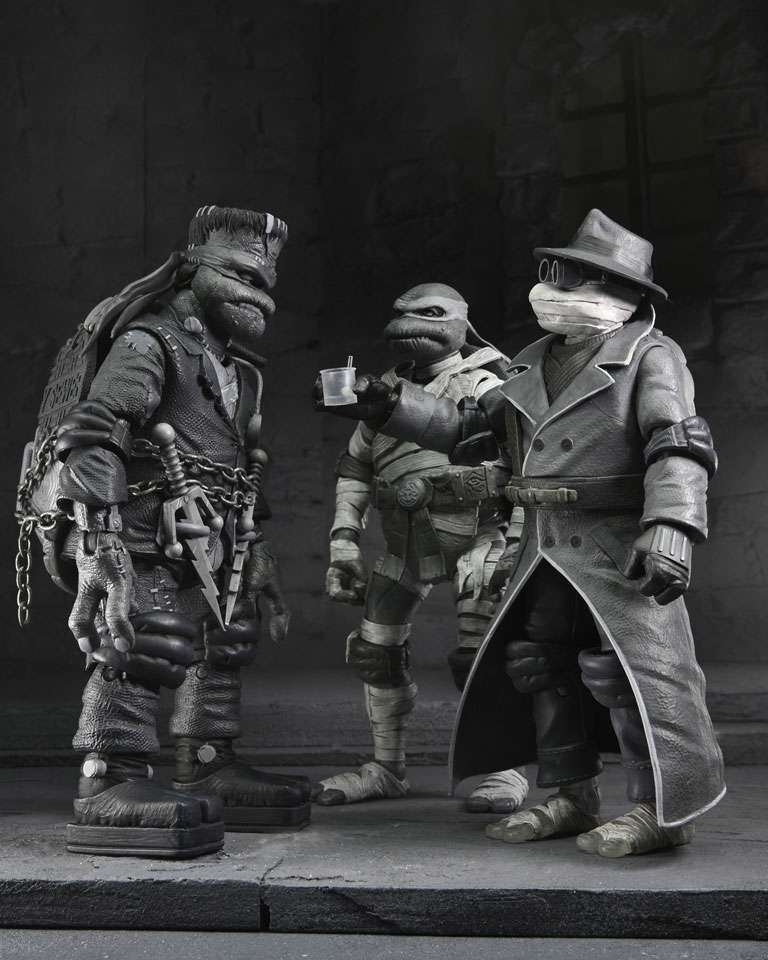 [สั่งจอง]NECA 7" : Universal Monsters x TMNT 4 Pack B/W