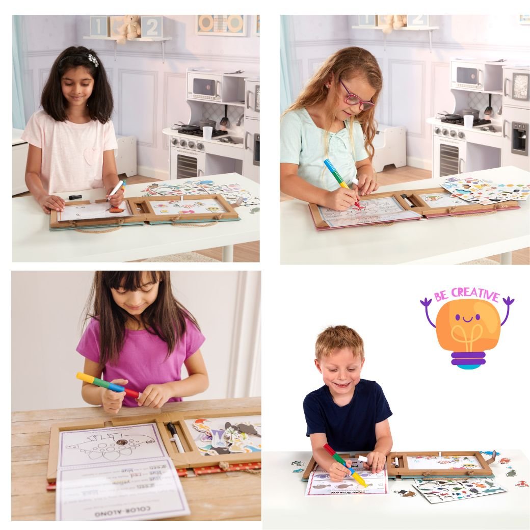 ชุดครีเอทและวาดเขียนรียูส รุ่นทะเล Melissa & Doug Play, Draw, Create Reusable Drawing & Magnet Kit Ocean