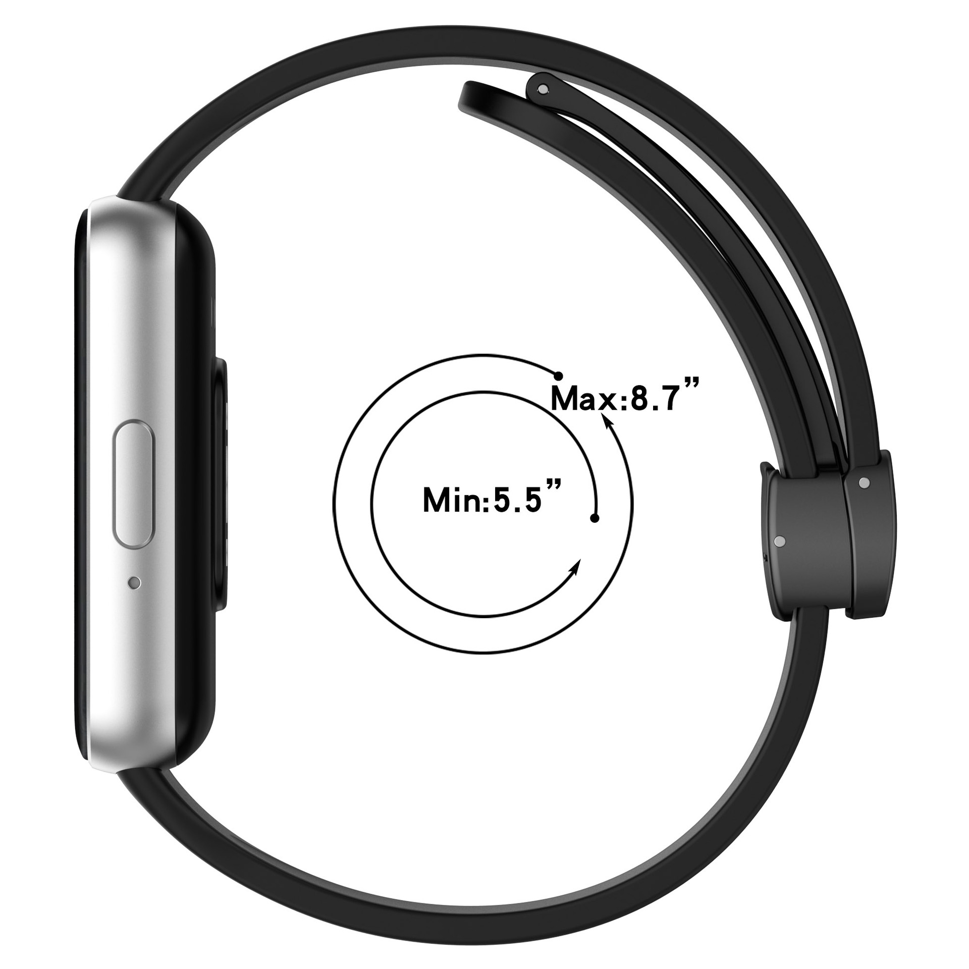 Shopdodi สายนาฬิกา for Samsung Galaxy Fit 3 (Fit3) Straps ยางซิลิโคน ตัวล็อคสายแม่เหล็ก รุ่น SBM