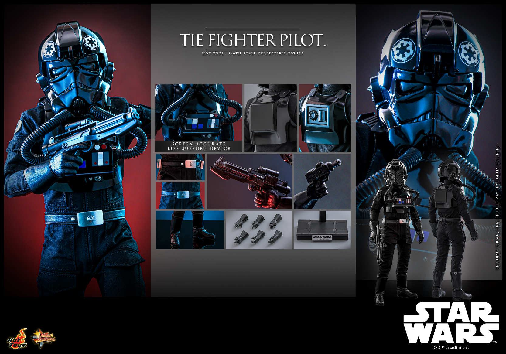 [สั่งจอง] Hot Toys MMS798 1/6 : Star Wars: Episode IV A New Hope - TIE fighter Pilot