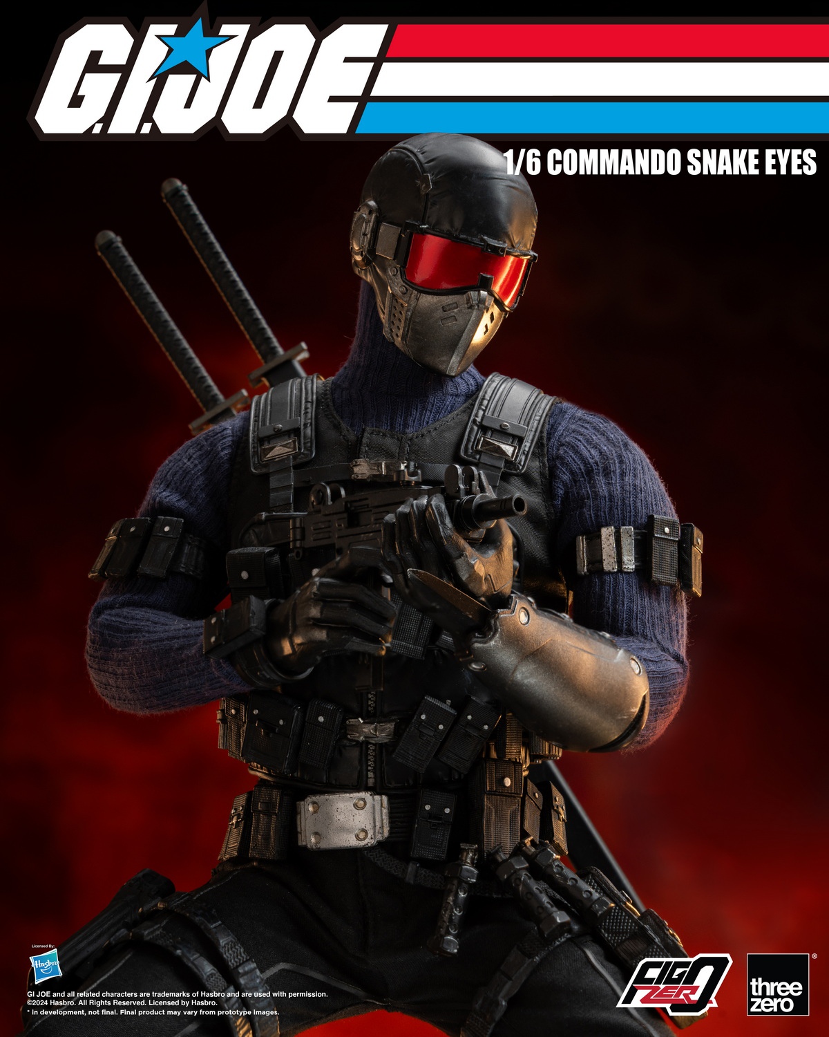 [สั่งจอง] Threezero 3Z05500W0 1/6 : G.I. Joe FigZero - Commando Snake Eyes