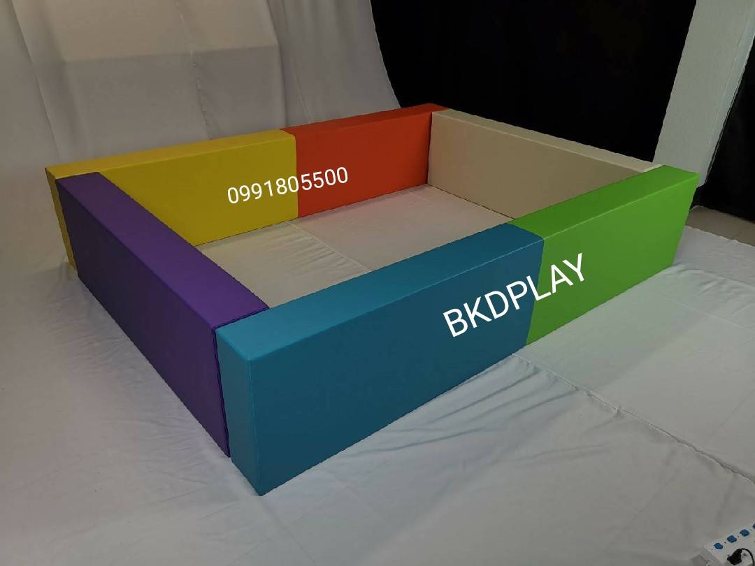 ส่งฟรี บ่อบอลสี่เหลี่ยม 4 ตร.ม. บ่อบอลหุ้มหนัง คอกกั้นเด็ก หนังpvc นุ่มนิ่ม ,รับทำบ้านบอลในห้าง Kid ZoneK