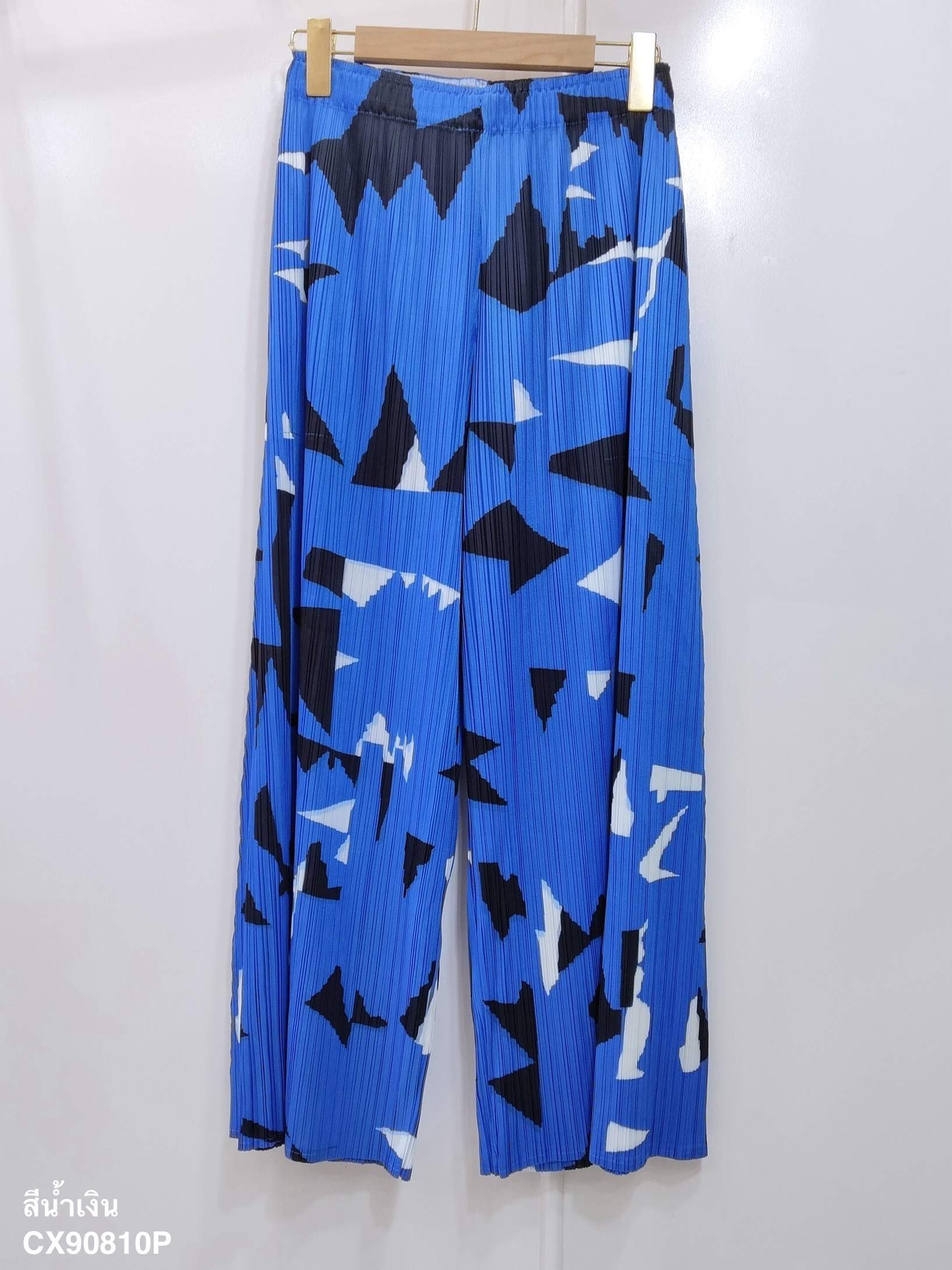 ปรับราคาลง20%!! 2MUAY รุ่น CX90810T / CX90810P เซ็ตพลีทคุณภาพ PRINTED SHORT SLEEVE TOP WITH PANTS PLEATED SET 2 สี FREE SIZE