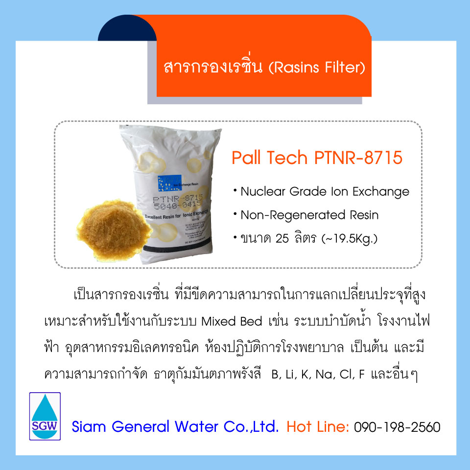 Pall Tech PTNR-8715 Nuclear Grade (Mixed Bed)