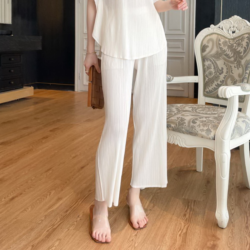 ยาว37นิ้ว! 2MUAY BASIC รุ่น GJO8312 กางเกงผู้หญิง กางเกงอัดพลีทคุณภาพ BASIC STRAIGHT PLEATED PANTS 12สี FREE SIZE