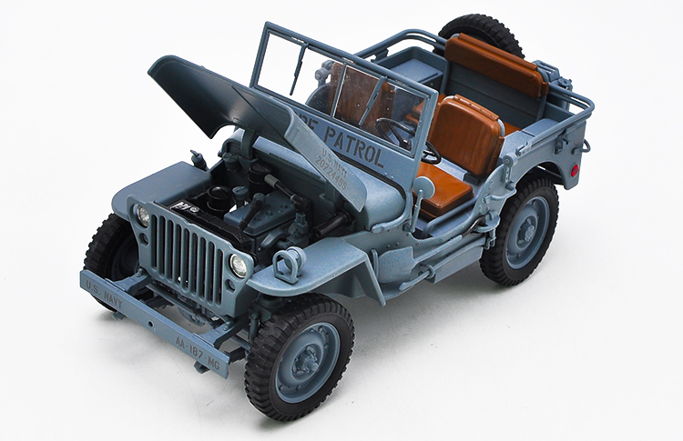 [สั่งจอง] JEEP WILLYS US ARMY 1/4 TON MILITARY WW II DIE CAST 1/18 BY WELLY 18036W