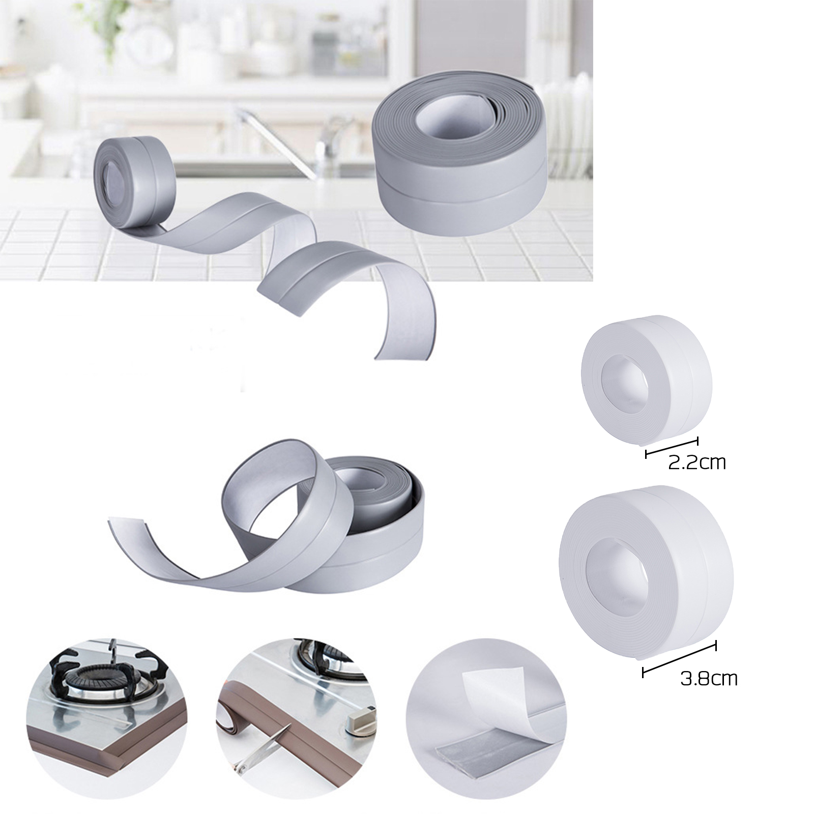 เทปโฟมปิดรอยต่อกันน้ำ ยาว3.2m กว้าง2.2cm/3.8cm / ยาว2m กว้าง1cm ตัดแต่งได้ ติดแน่น กาวเหนียว