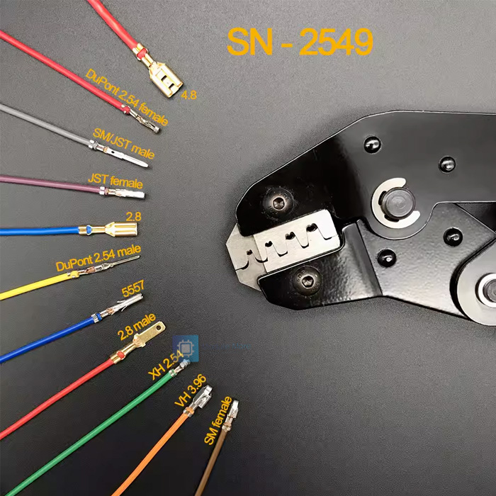 SN-2549 คีมเข้าหัวสาย Dupont PH2.0 XH2.54 KF2510 JST terminals ระยะ pitch 1.5~4.8mm