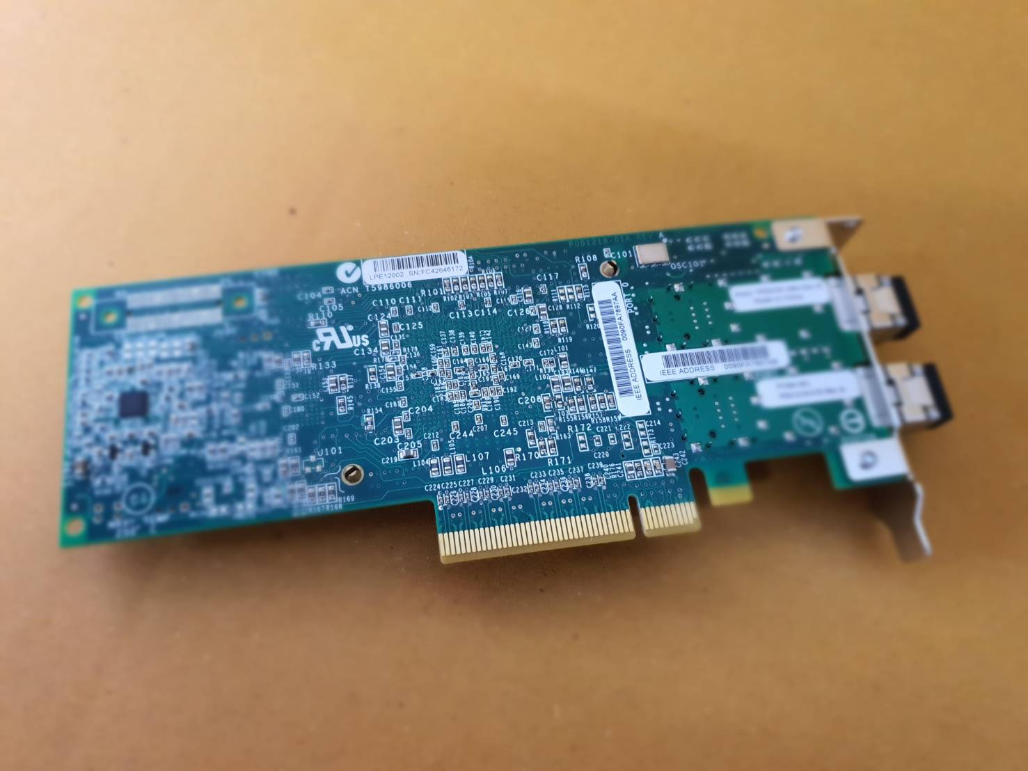 Dell Emulex LPE12002 Dual Port 8GB PCI-E HBA 0R7WP7