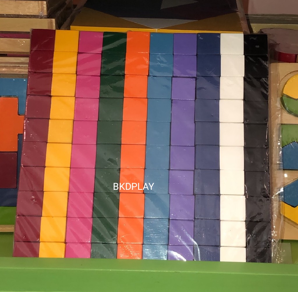 ลูกบาศก์สร้างสรรค์ 100 ก้อน ก้อนไม้ 10สี บล็อคไม้ ลูกบาศก์ไม้ วัสดุสีปลอดภัย บล็อกไม้สี่เหลี่ยม , กระตุ้นพัฒนาการ, ของเล่นไม้, ของเล่นเสริมพัฒนาการ, ของเล่นเด็กอนุบาล, สื่อการสอนเด็กอนุบาล