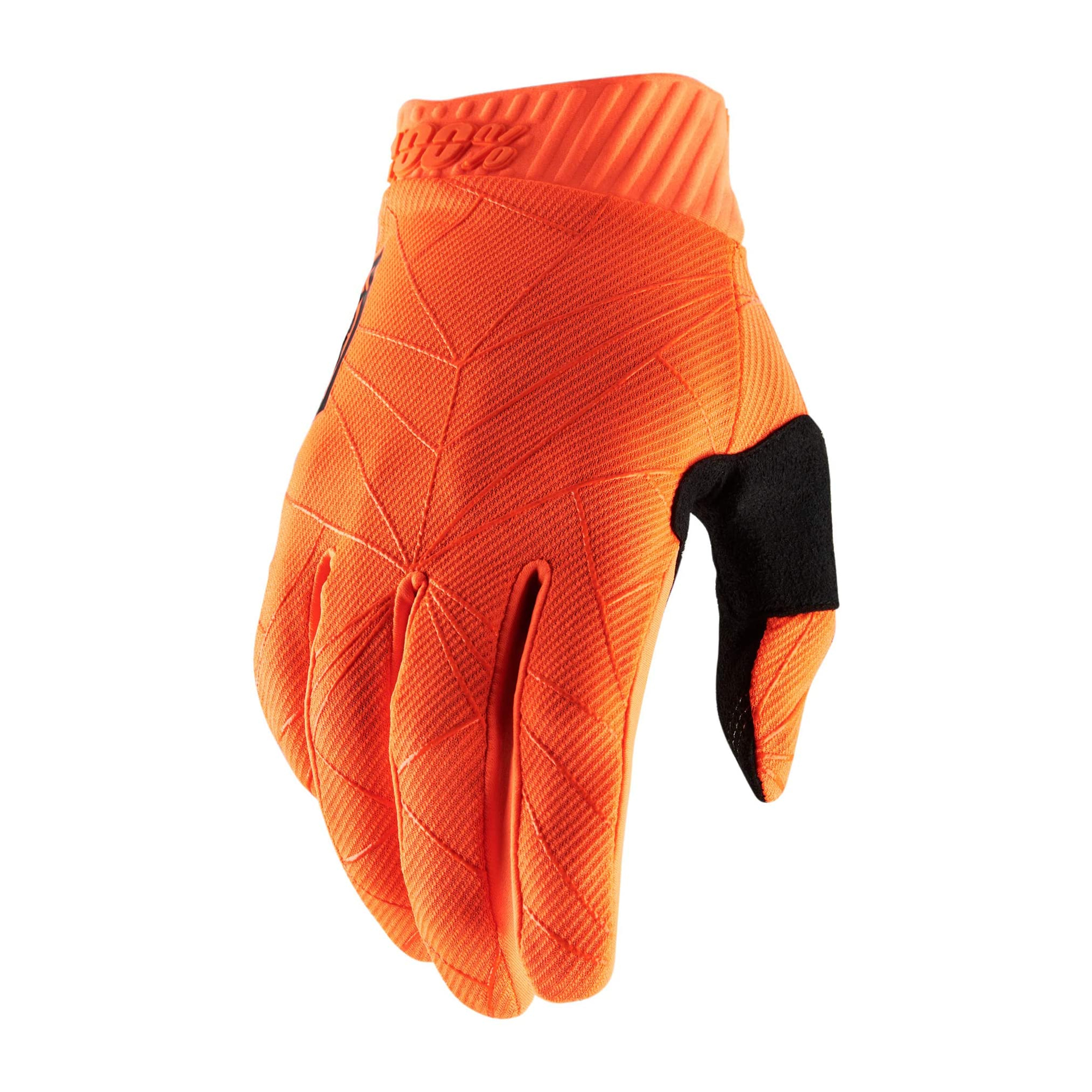 ถุงมือ 100% RIDEFIT GLOVES FLUO ORANGE/BLACK