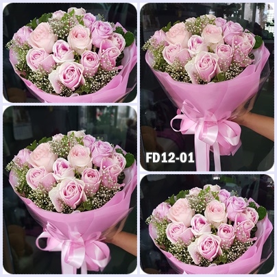 FD12-01 : ช่อกุหลาบชมพู