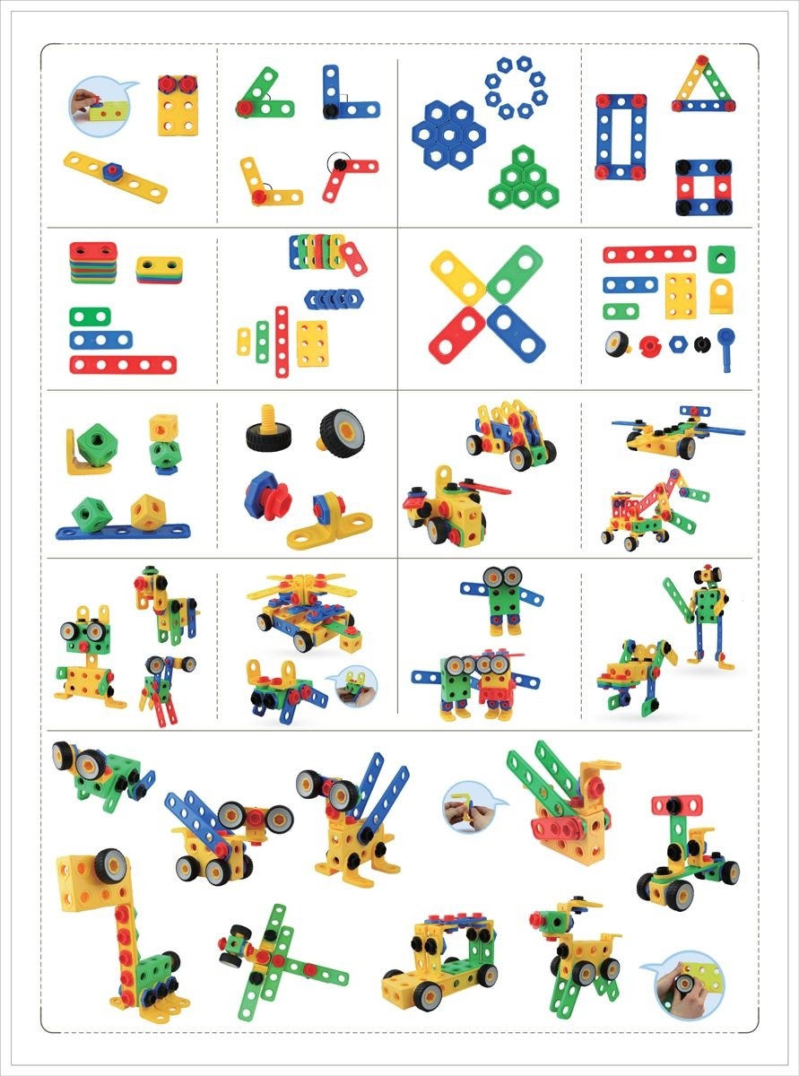 ตัวน็อตและสกรูแสนกล 85 ชิ้น ตัวต่อ,รูปทรง , ส่งเสริมการเรียนรู้ ,ของเล่นเสริมพัฒนาการ,ของเล่น , สื่อการสอน ,เสริมจินตนาการ