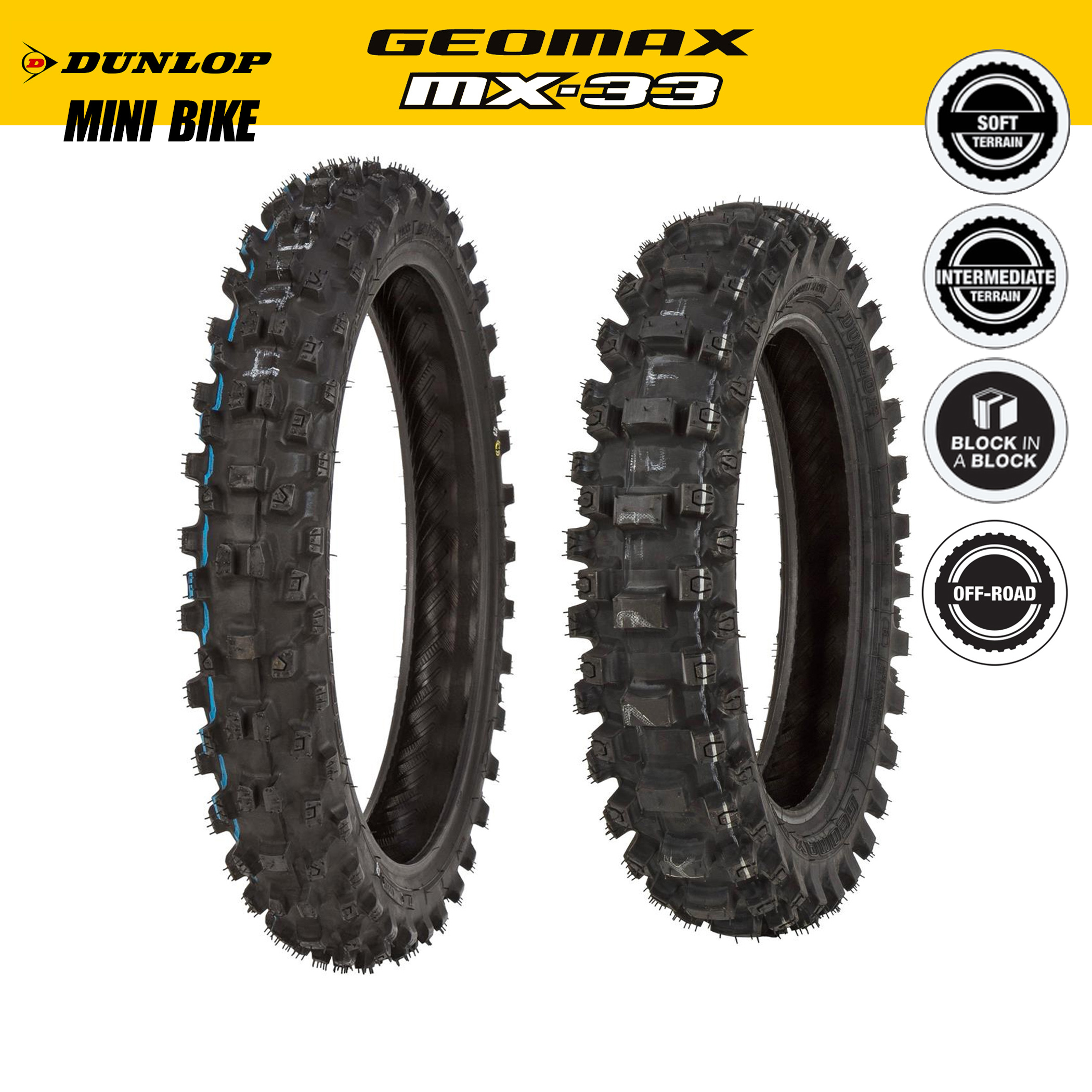 ยาง Dunlop Geomax MX33 Soft (Mini Bike)