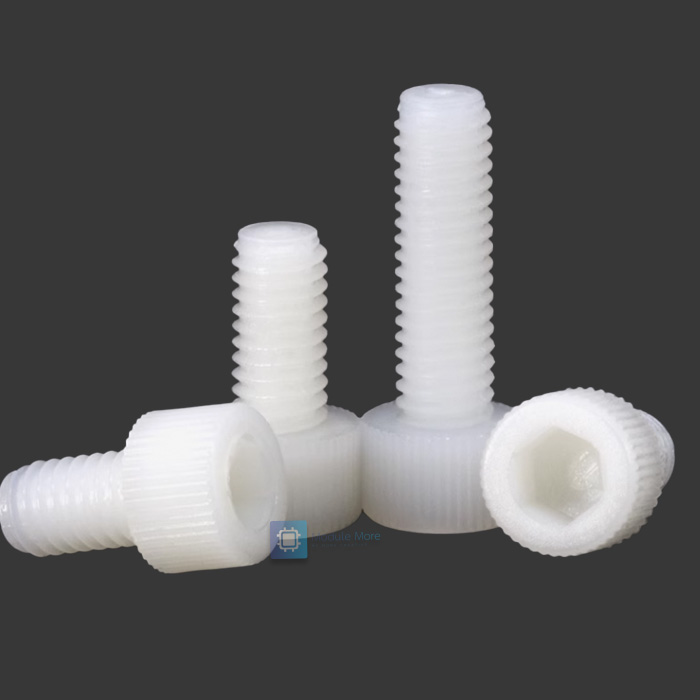 [ 5 ชิ้น ] สกรูพลาสติกหัวหกเหลี่ยม M3 Nylon screw Socket Screw hexagon 1 ชุดมี 5 ชิ้น