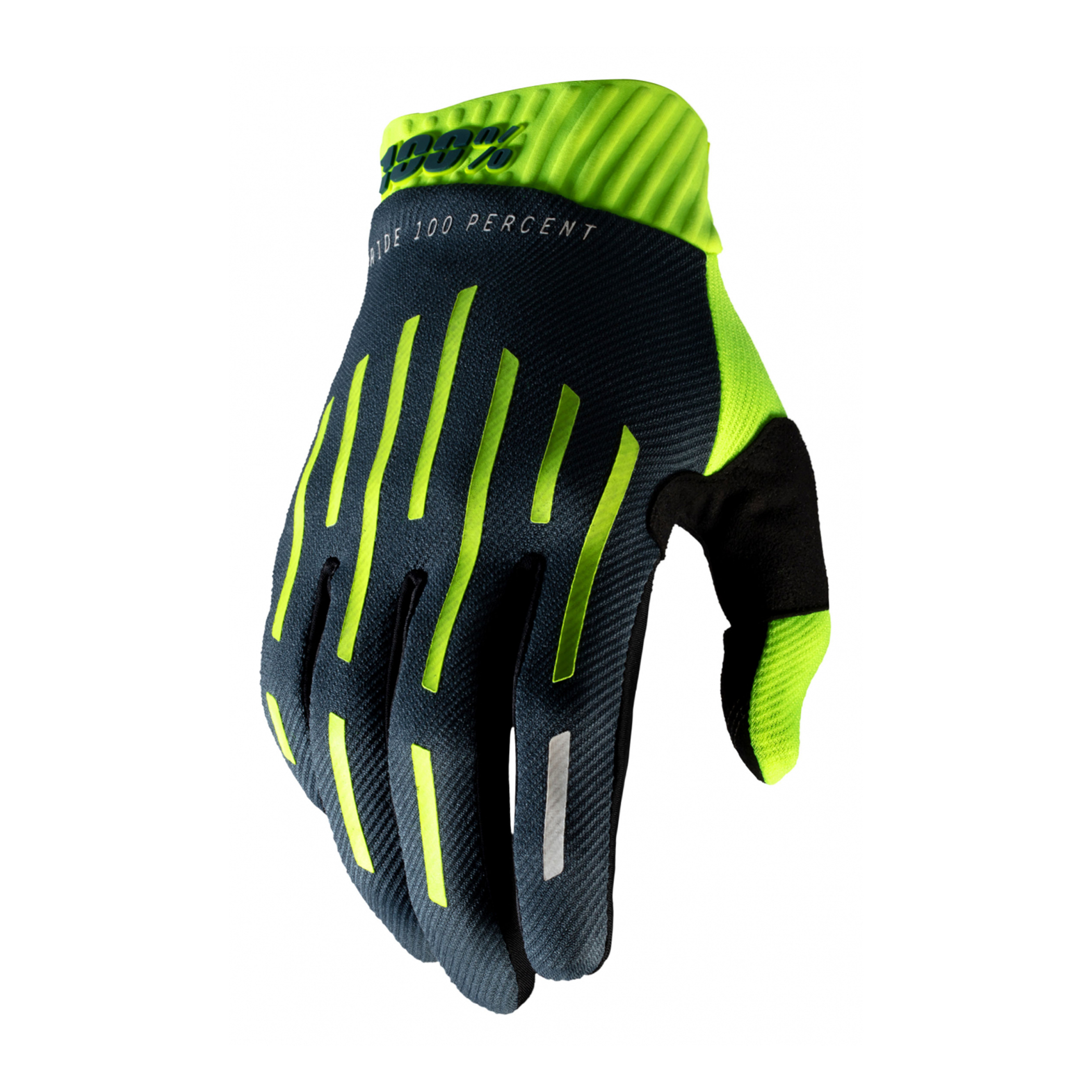 ถุงมือ 100% RIDEFIT GLOVES YELLOW / GRAY