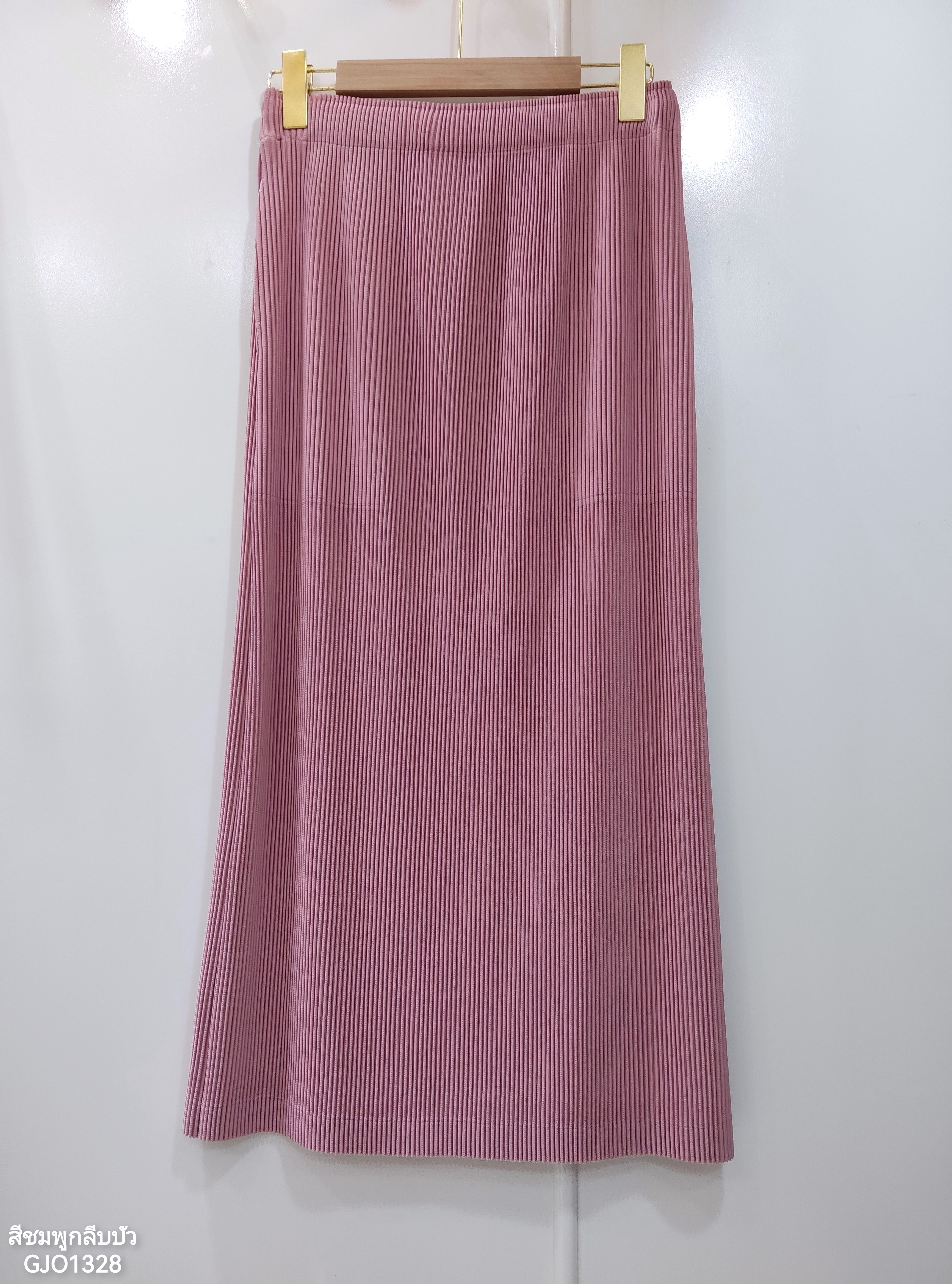 ยาว 33นิ้ว! 2MUAY รุ่น GJO1328 กระโปรงพลีทคุณภาพ THICK STRAIGHT PLEATED SKIRT 12 สี FREE SIZE