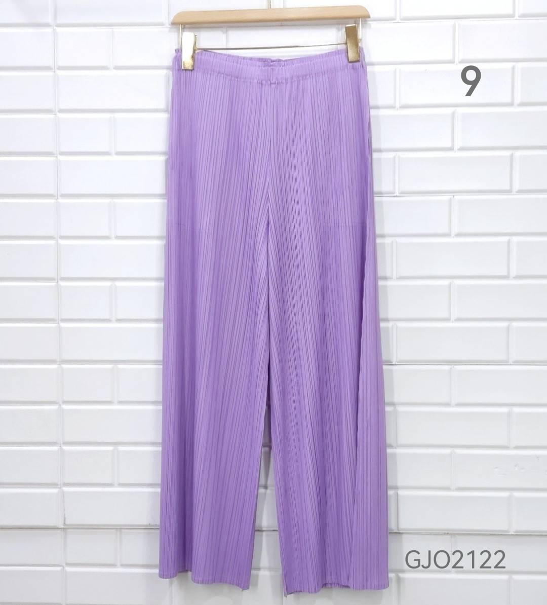 ปรับราคาลง20%!! ยาว 35.5นิ้ว!! 2MUAY รุ่น GJO2122 กางเกงผู้หญิง กางเกงพลีทคุณภาพ 6สี FREE SIZE LOOSE STRAIGHT PLEATED PANTS
