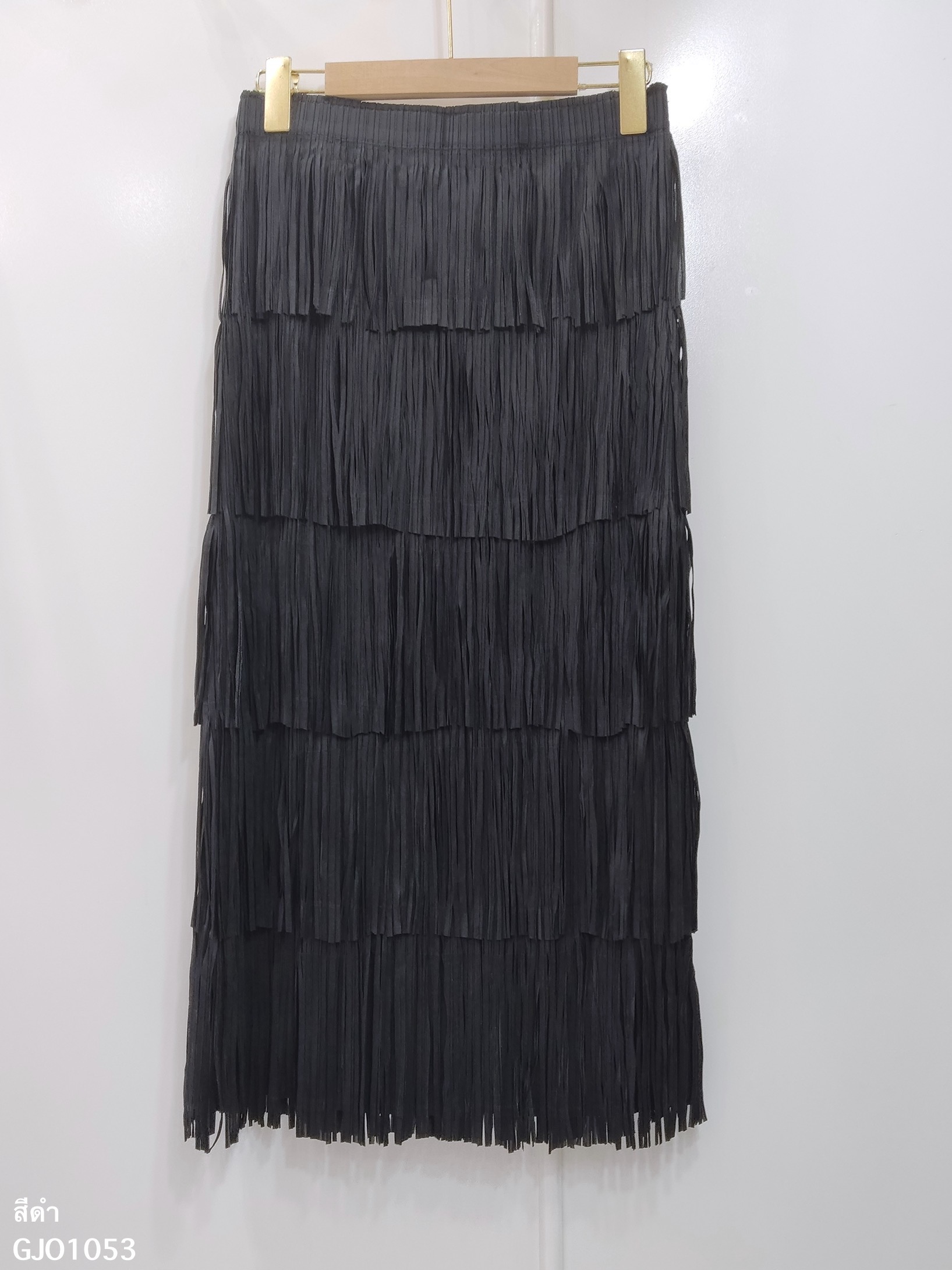 ปรับราคาลง20%!! ยาว 32นิ้ว! 2MUAY รุ่น GJO1053 กระโปรงพลีทคุณภาพ FRINGE LAYER PLEATED SKIRT 6 สี FREE SIZE