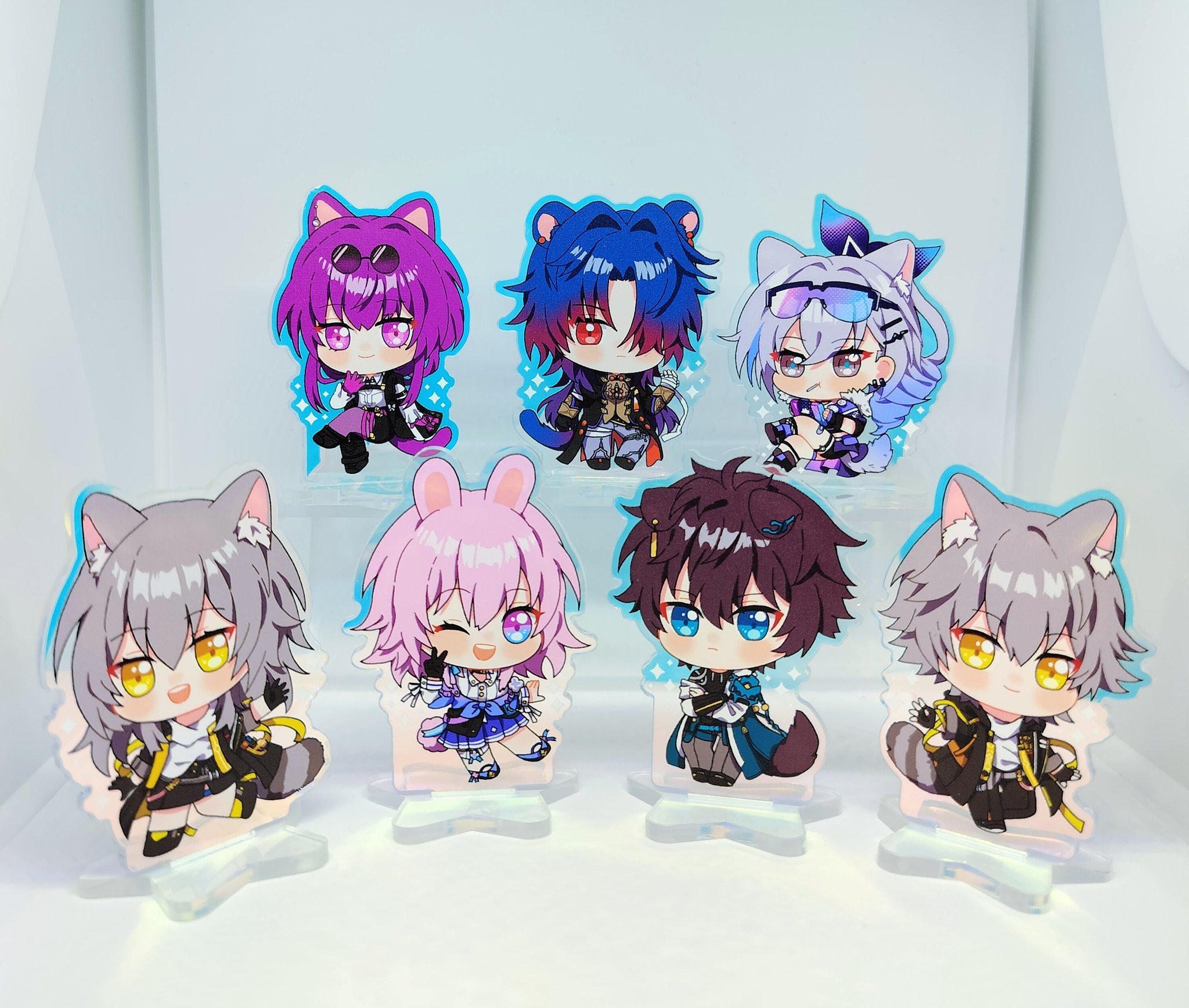 HSR Hologram Keychain & Standee & Glitter sticker