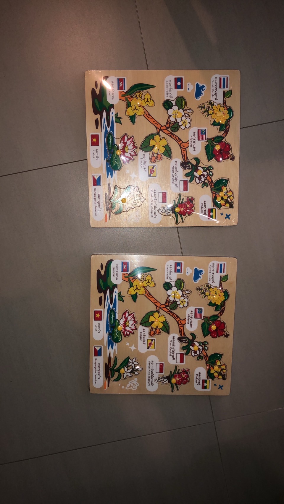 ภาพตัดต่อ ดอกไม้อาเซียน กระดานหมุดดอกไม้อาเซียน , ของเล่นไม้, ของเล่นเสริมพัฒนาการ, ของเล่นเด็กอนุบาล, สื่อการสอนเด็กอนุบาล