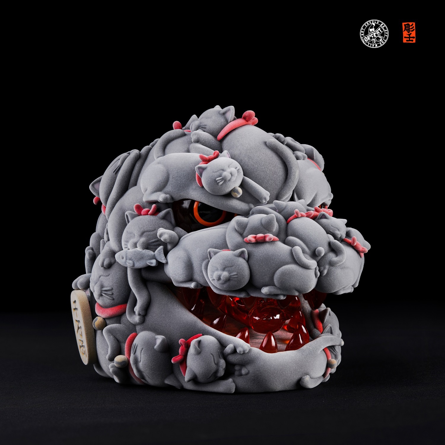 [สั่งจอง] OFFART x Horiren Red Flame Hundred Cats Resin Bust Original Flocked Ver.