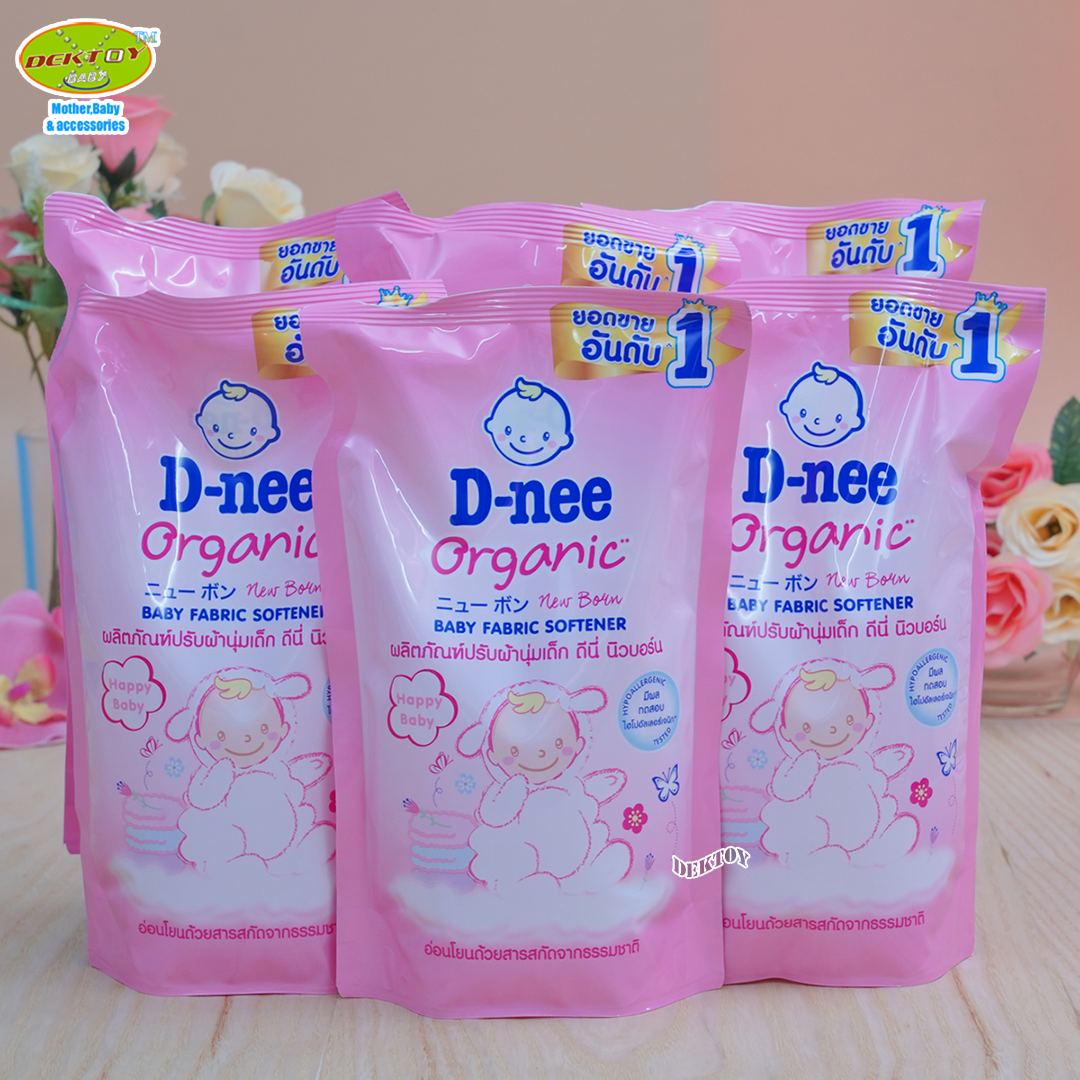 Dnee ดีนี่ น้ำยาปรับผ้านุ่มเด็กดีนี่ กลิ่น Happy Baby 550 มล. สีชมพู