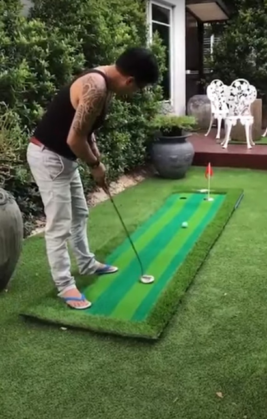 กรีนหญ้าเทียมซ้อมพัตต์ PGM GL009 ขนาดใหญ่ 0.75 x 3 เมตร