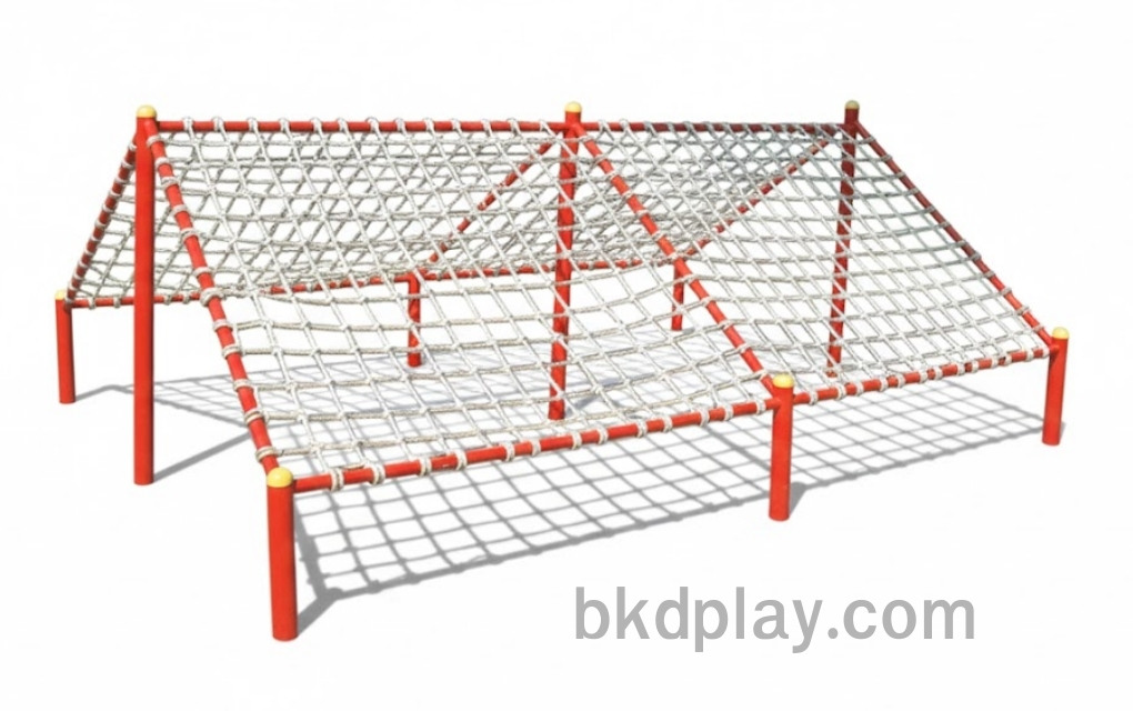 ปีนป่ายเชือกแบบกระโจม, เครื่องเล่นสนาม กลางแจ้ง เหล็ก, ราคาโรงงาน สินค้าสั่งทำ 10-20 วัน ขนาด 200x400x150 ซม.