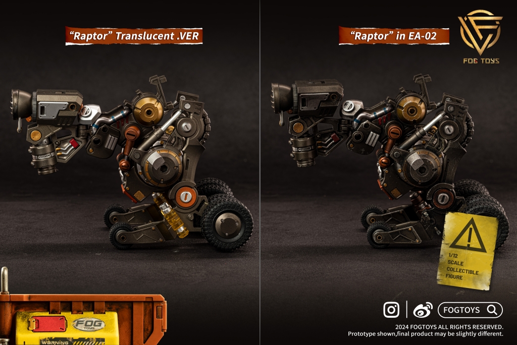 [สั่งจอง] FOGTOYS 1/12 : Moveable Vehicle “Raptor” Translucent .VER（02RT）