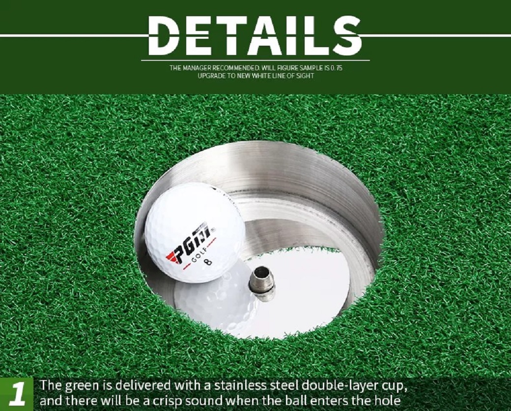 กรีนหญ้าเทียมซ้อมพัตต์ PGM GL009 ขนาดใหญ่ 0.75 x 3 เมตร