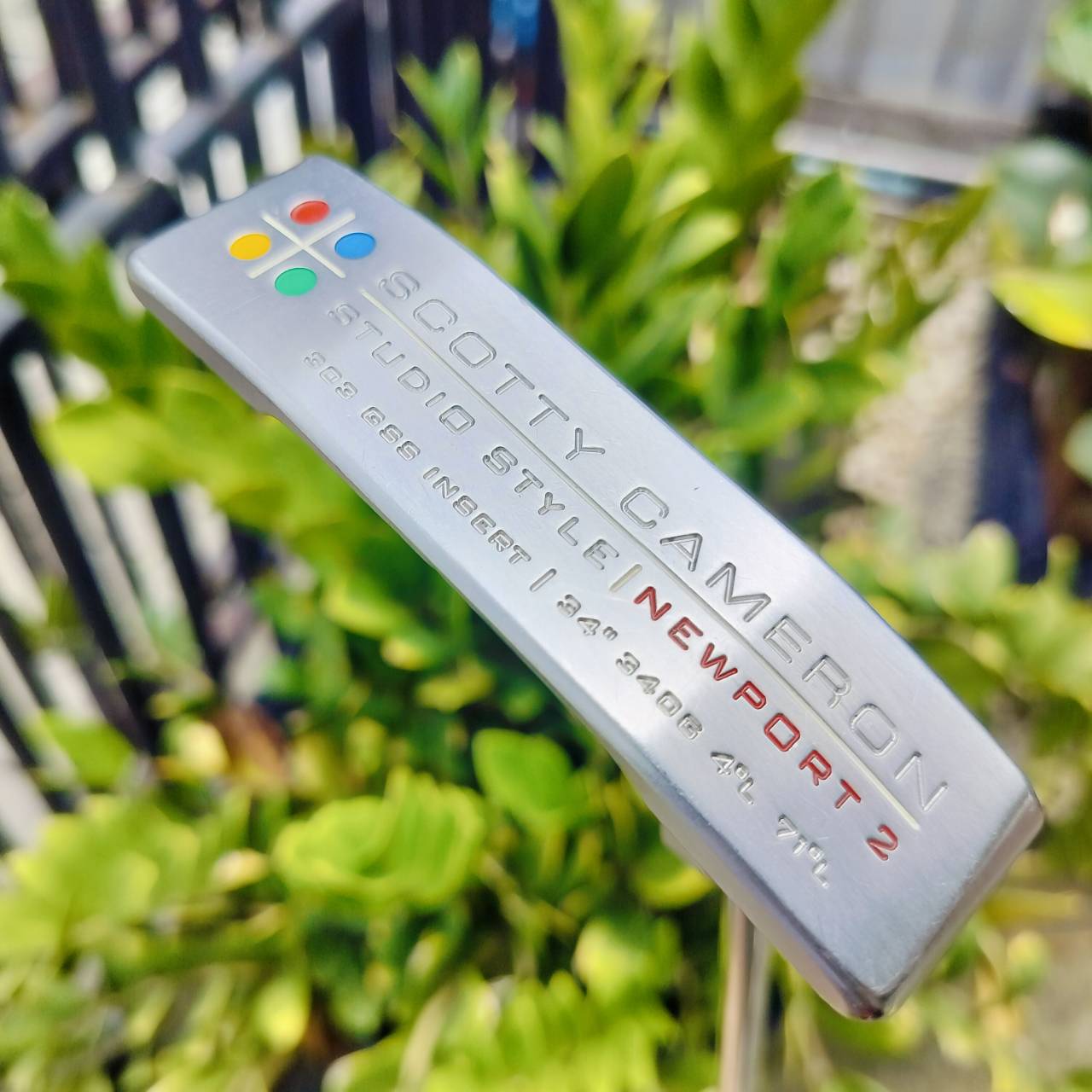 PUTTER SCOTTY CAMERON STUDIO DESIGND NEWPORT2 ความยาว 34 นิ้ว COVER แท้เดิม รุ่นดังที่สุด ยอดนิยมสูงสุดของ CAMERON ไม้กอล์ฟพรีเมี่ยมมือสอง ของแท้ By NakaraLuxurious