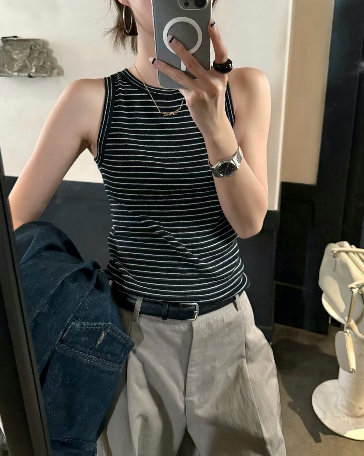 2MUAY SELECT | รุ่น GZ25117 SLEEVELESS SOFT BLEND KNIT TANK TOP 10 สี