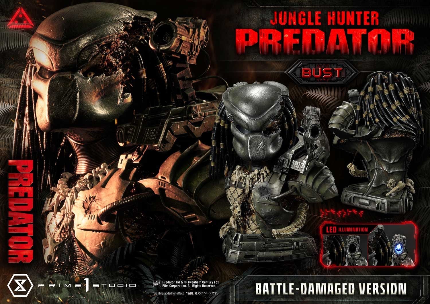 [สั่งจอง]Prime 1 Studio 1/3 : Jungle Hunter Predator Bust (Predator 1987)