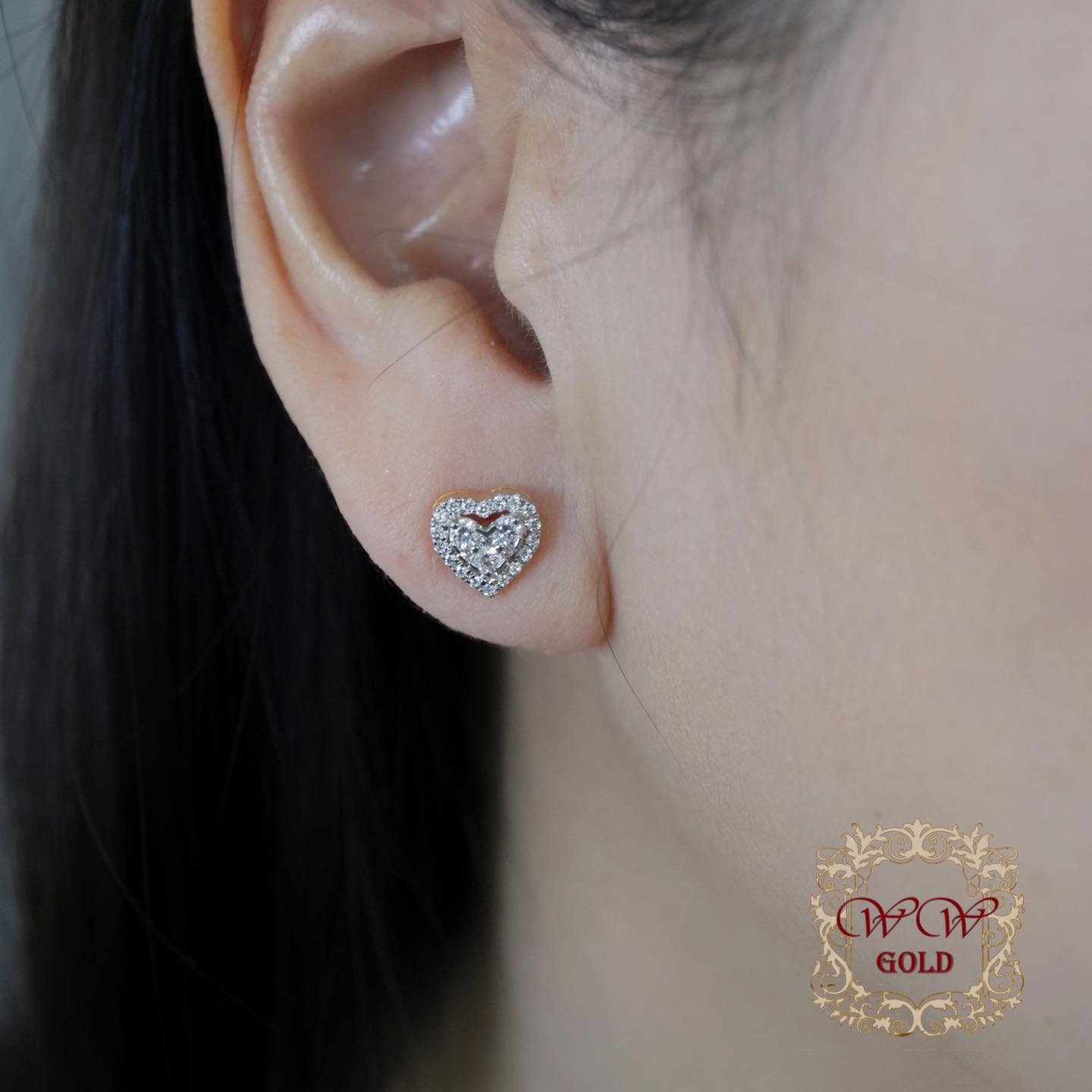 ต่างหูห้วใจซ้อน^^