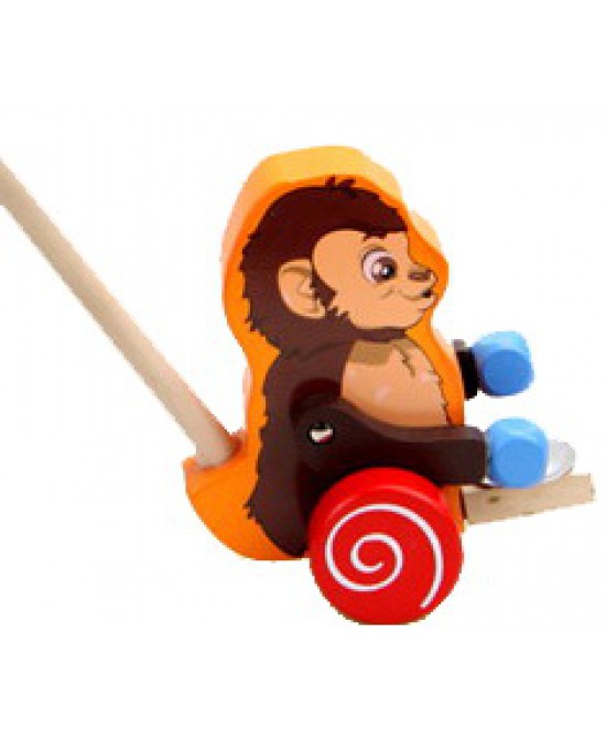 รถไถตีฉาบ ลิง ของเล่นไม้ ดนตรี ของเล่นเสริมทักษะการเรียนรู้, ของเล่นเสริมพัฒนาการเด็กอนุบาล, สื่อการสอนปฐมวัย, พร้อมส่ง