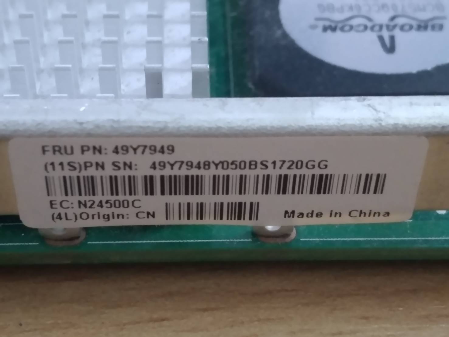 49y4220 IBM Netxtreme II 1000express Quad Puerto Ethernet Adaptador 49y7949
