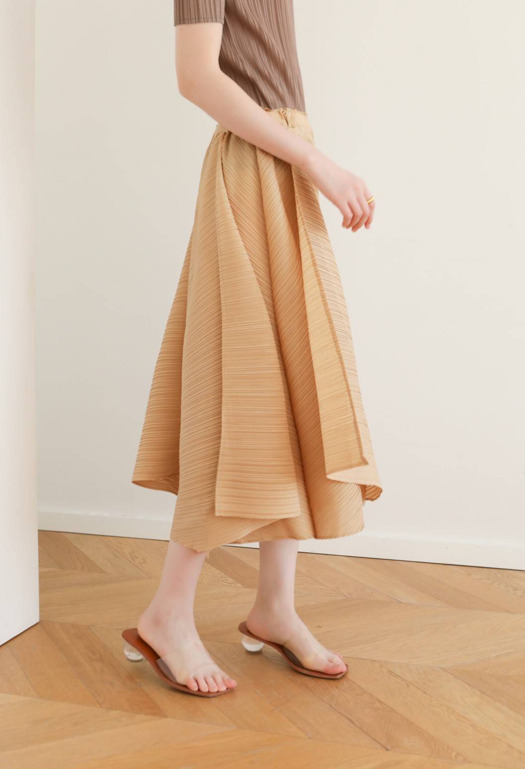 ยาว 28นิ้ว!! 2MUAY รุ่น GJO2923 FLARED PLEAT PANT กางเกงผู้หญิง กางเกงพลีทคุณภาพ 12สี FREE SIZE