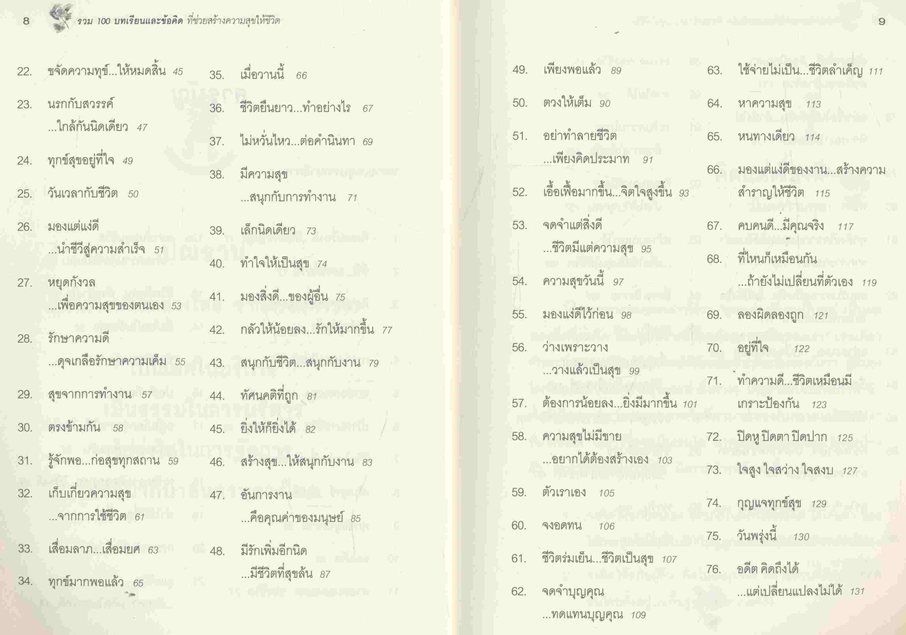 ขอให้ร่ำรวยความสุข รวม 100 บทเรียนและข้อคิด ที่ช่วยให้ชีวิตมีความสุข