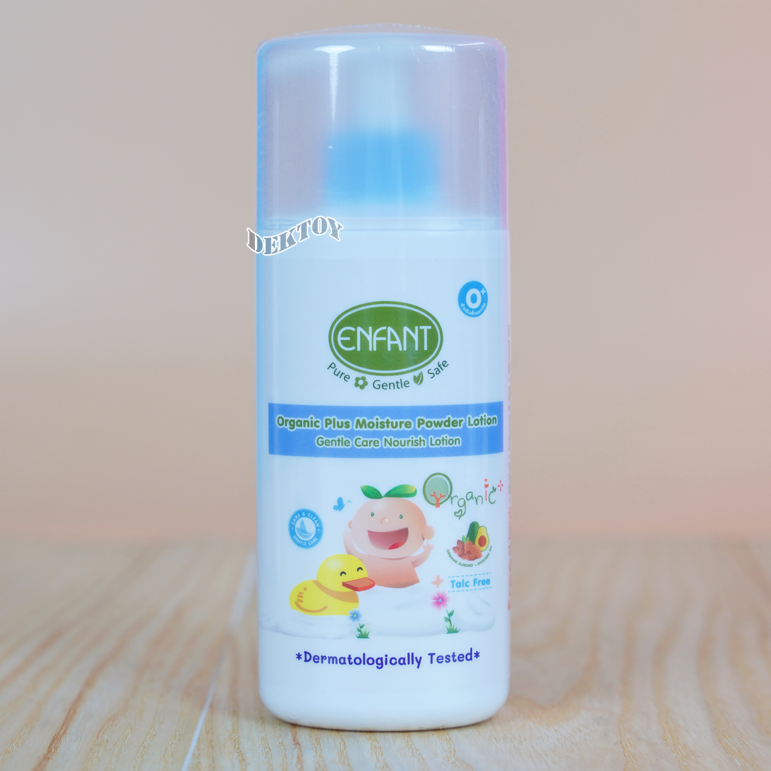Enfant อองฟองต์ แป้งเด็กเนื้อโลชั่น Oganic plus Moisture Powder Lotion ใช้ได้ตั้งแต่แรกเกิด 250มล.