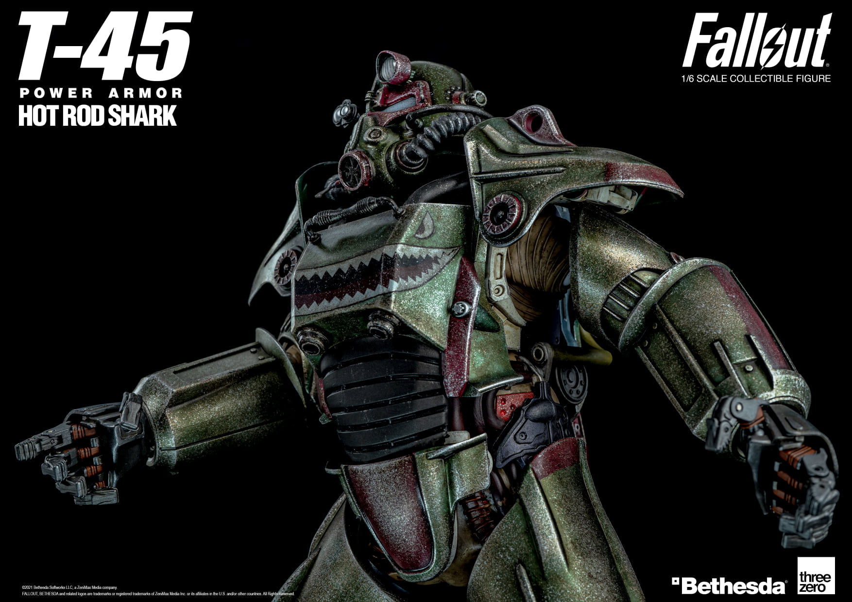 [สั่งจอง]threeZero x Fall out 1/6 : T‐45 Hot Rod Shark Armor Pack