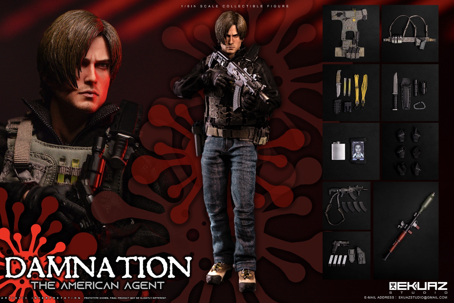 [สั่งจอง] EKUAZ STUDIO EKS09 1/6 : DAMNATION AMERICAN AGENT